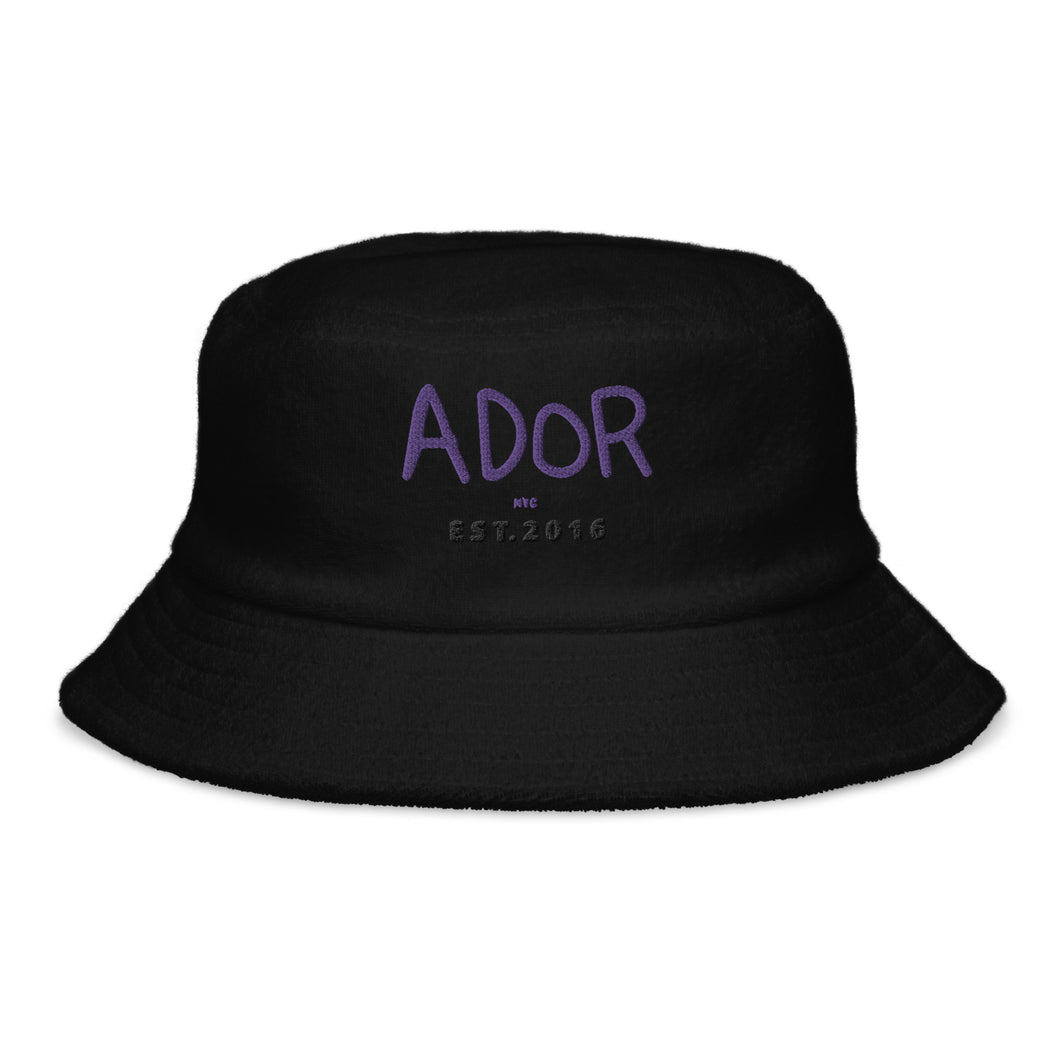 Ador NYC Unstructured terry cloth bucket hat