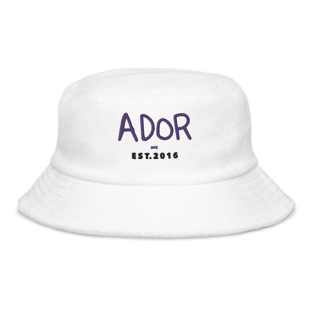 Ador NYC Unstructured terry cloth bucket hat